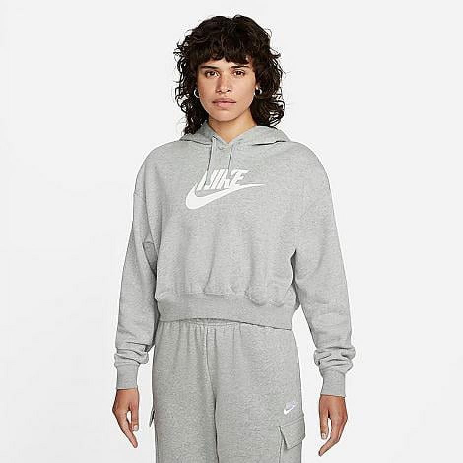 grey cropped nike jumper