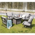 thumbnail image 6 of Grand Patio 3-Piece Rocking Motion Patio Chairs Set Metal Outdoor Chairs Set of 2 with Coffee Table, Gray, 6 of 6