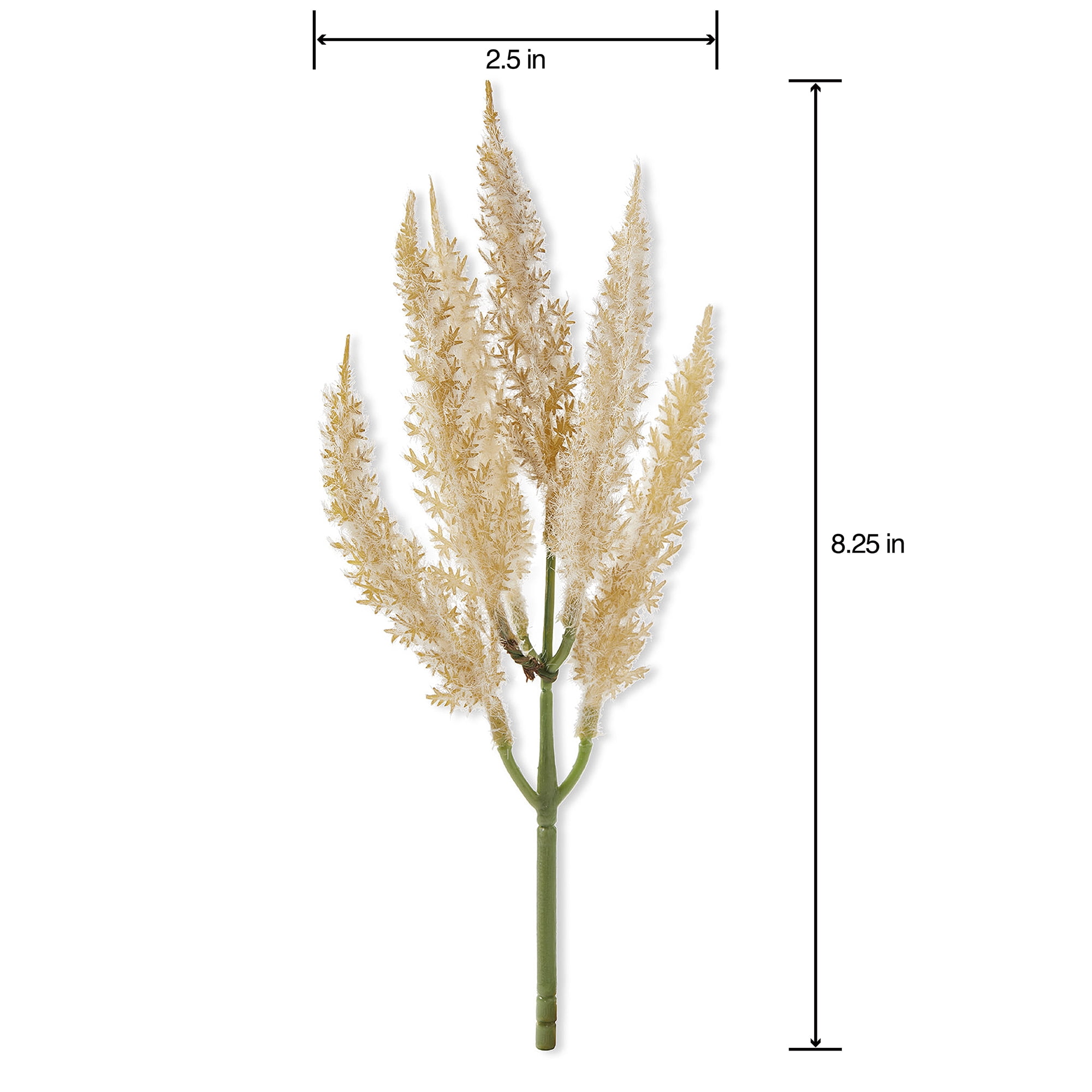 Mainstays Artificial Pampas Grass Pick 2.5 inch x 8.25 inch Tan