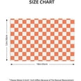thumbnail image 2 of Table Placemats Set of 4-12x18 in Faux Linen Double Heat Resistant Place Mats, White Orange Squares Checkerboard Cloth Indoor/Outdoor Placemats, Washable Table Mats for Dining, Kitchen, Party, 2 of 6