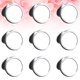 thumbnail image 3 of Espejo de maquillaje de metal plegable de doble cara, redondo, de mano, para niñas y mujeres, para exteriores, 10 unidades, 3 of 7