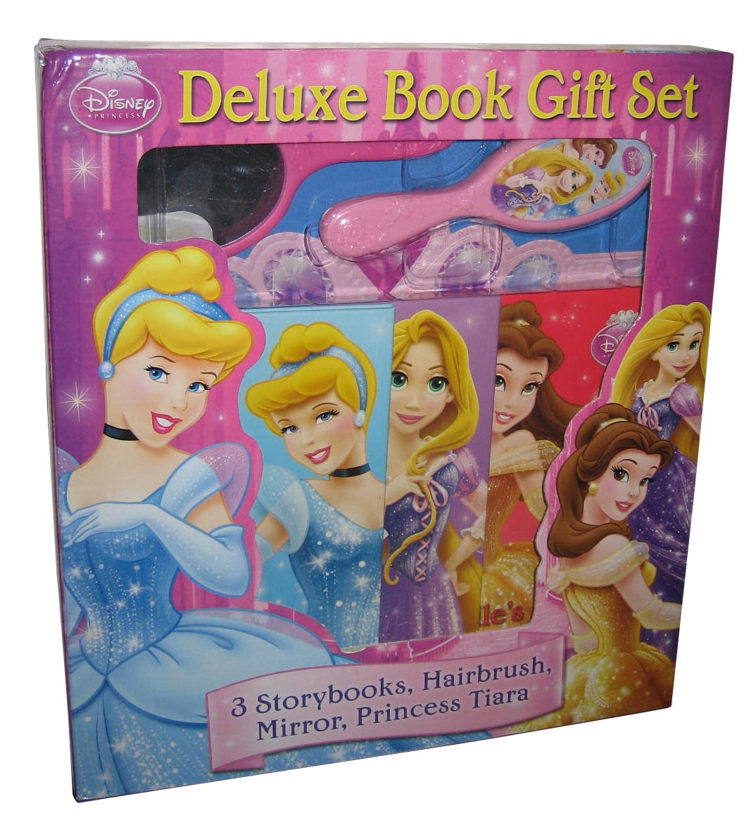 Disney Princess Story Deluxe Book Gift Set w/ Hairbrush