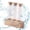 3 Hole, variant on CUTICATE Coffee Bean Cellars Coffee Bean Dispenser with Wooden Stand Coffee Beans Storage Containers for Coffee Shop Pantry Countertop 3 Hole