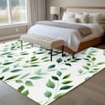 thumbnail image 4 of Rectangle Area Rugs 8 x 10 Ft, Green Leaves Non-Slip Residential Carpet, Botanical Spring Country Watercolor Indoor Crawling Mats Runner Rugs for Living Room/Dining Room/Bedroom, 4 of 8