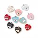 thumbnail image 1 of Alloy Enamel Pendants Golden Heart with Eye Charm Mixed Color 14.5x13x1.5mm Hole: 1.6mm, 1 of 1