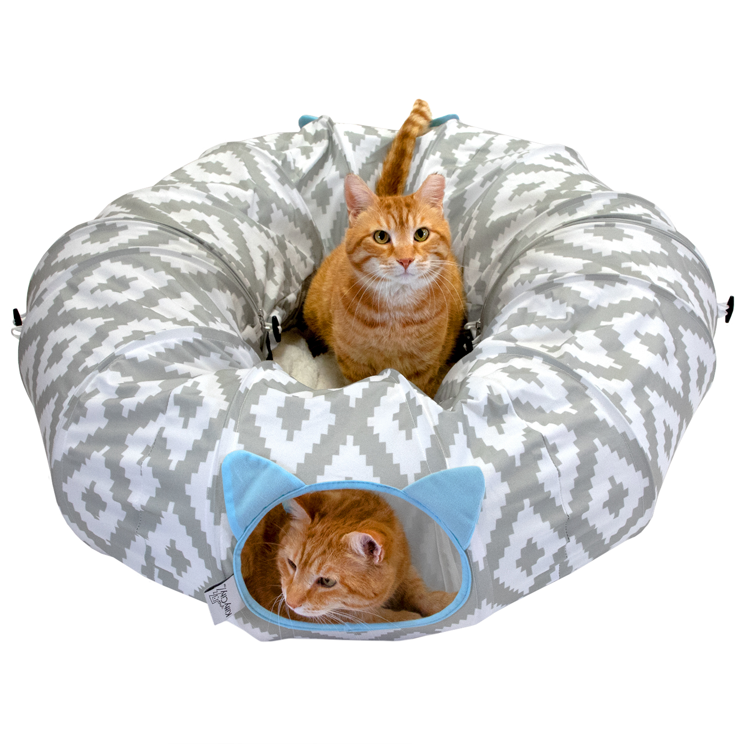 Kitty City Large Cat Tunnel Bed with Toys photo 1