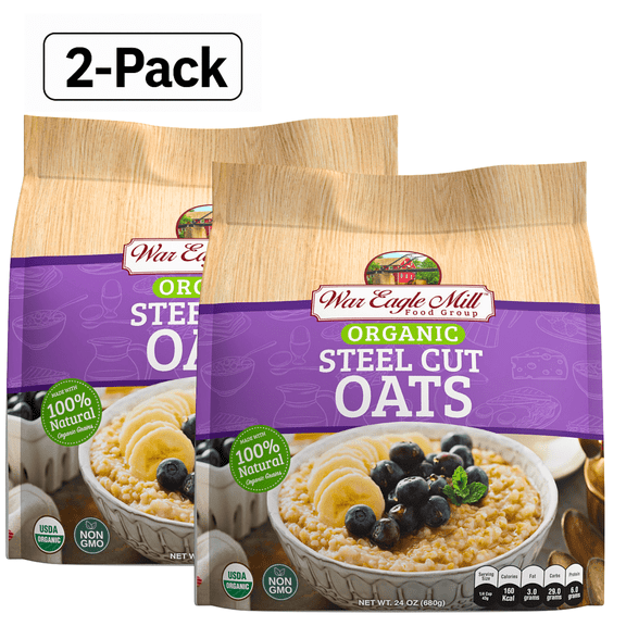 War Eagle Mill Organic Steel Cut Oats, 24 oz (2-pack)