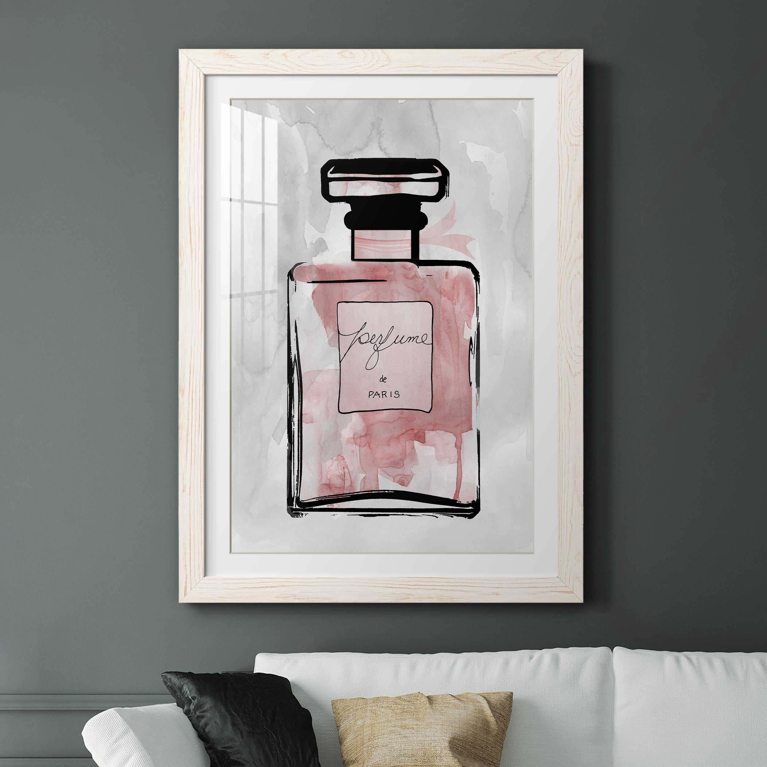 Blush Wash Perfume - Premium Framed Print - Distressed Barnwood Frame - Ready to Hang
