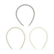 Goody Zigzag Headband, Made for Thick Hair, Warm Tone Assorted Colors, 3 Ct