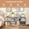 thumbnail image 4 of Librero Organizador de 8 Cubos, Libreros Minimalista Abierta Reversibl, Bookshelf para Oficina o Sala de Estar, 120 * 30 * 60CM Marrón, 4 of 5