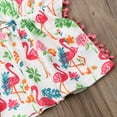 thumbnail image 4 of Filles Maillots de Bain Sans Manches Cover-up Pompon Imprimé Floral Vêtements Robe, 4 of 6