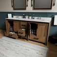 thumbnail image 3 of Ziva 80 in W x 22 in D Rustic Barnwood Double Bath Vanity and White Quartz Top, 3 of 8