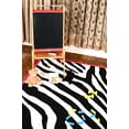 thumbnail image 2 of Furnish My Place indoor Area Rug for kids - 3 ft. 3 in. x 5 ft., Multicolor, Zebra Pink Rug with Jute Backing, 2 of 8