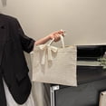 thumbnail image 3 of Bolso Bolso de mano para mujer, bolsos de paja, bolso de mano de verano, bolso de mano tejido para playa para mujer (blanco) Likrtyny Para Estrenar, 3 of 4