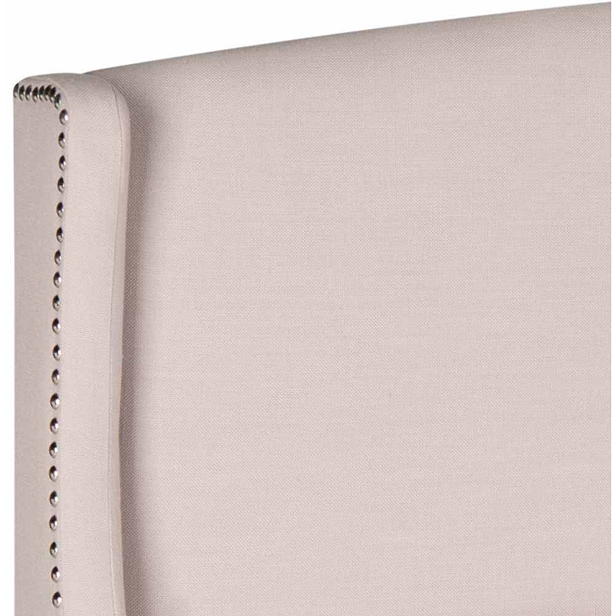 Safavieh Austin Winged Headboard with Nail Heads, Taupe