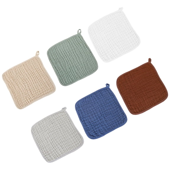 MLINS 6pcs Muslin Baby Burp Cloths Extra Absorbent Baby Feeding Towels Soft Baby Spit Up Rags Newborns Baby Towels