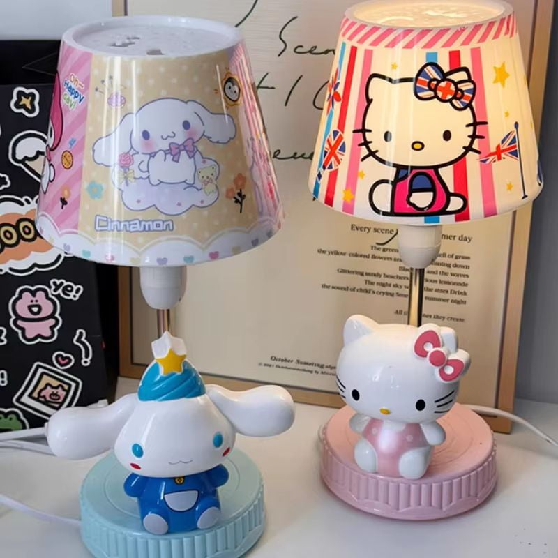 Sanrio Hello Kitty Bedside Lamp Anime Plug In Charge Night Light Cartoon Gifts