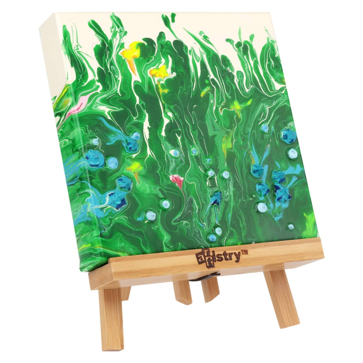 Stein Design Artistry Display Easels - Foldable A-Frame Easels for Presentation, Paintings, Signs, Markets, & More! - [Bamboo Finish - SmAll]