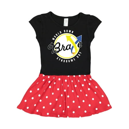 

Inktastic World Down Syndrome Day Brave Gift Toddler Girl Dress