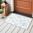 thumbnail image 4 of Turquoise Conch Coastal Entryway Rug 2'x3'&nbsp; Non Slip Front Door Mats, Nautical Summer Beach Ocean Sea Entrance Rugs Indoor Outdoor Carpet, Washable Floor Mats Small Area Rug for Bedroom Kitchen, 4 of 8