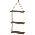 thumbnail image 2 of LIANTRAL Hanging Shelves 3 Tier Tiered Wood Shelves Rack Rope Shelf, 2 of 7