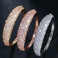 thumbnail image 5 of Luxury Cubic Zirconia Rose Gold Plated Women Bangle Bracelet Ring Set, 5 of 9