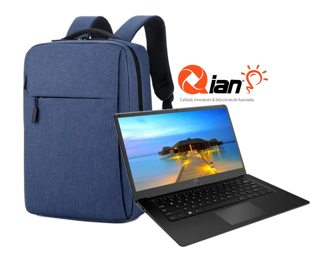 Qian Laptop Qian Qlc-14n33 Celeron N3350 4gb Ssd 120gb + Mochila