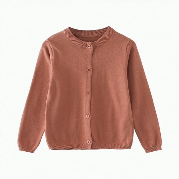 Hessimy Toddler Baby Girls Outfit Fall Winter Warm Long Sleeve Letter Embroidery Pullover Knit Sweater Knitwear Tops Button Cardign Pullover Knit Outerwear (Rose Gold,12-18 Months)