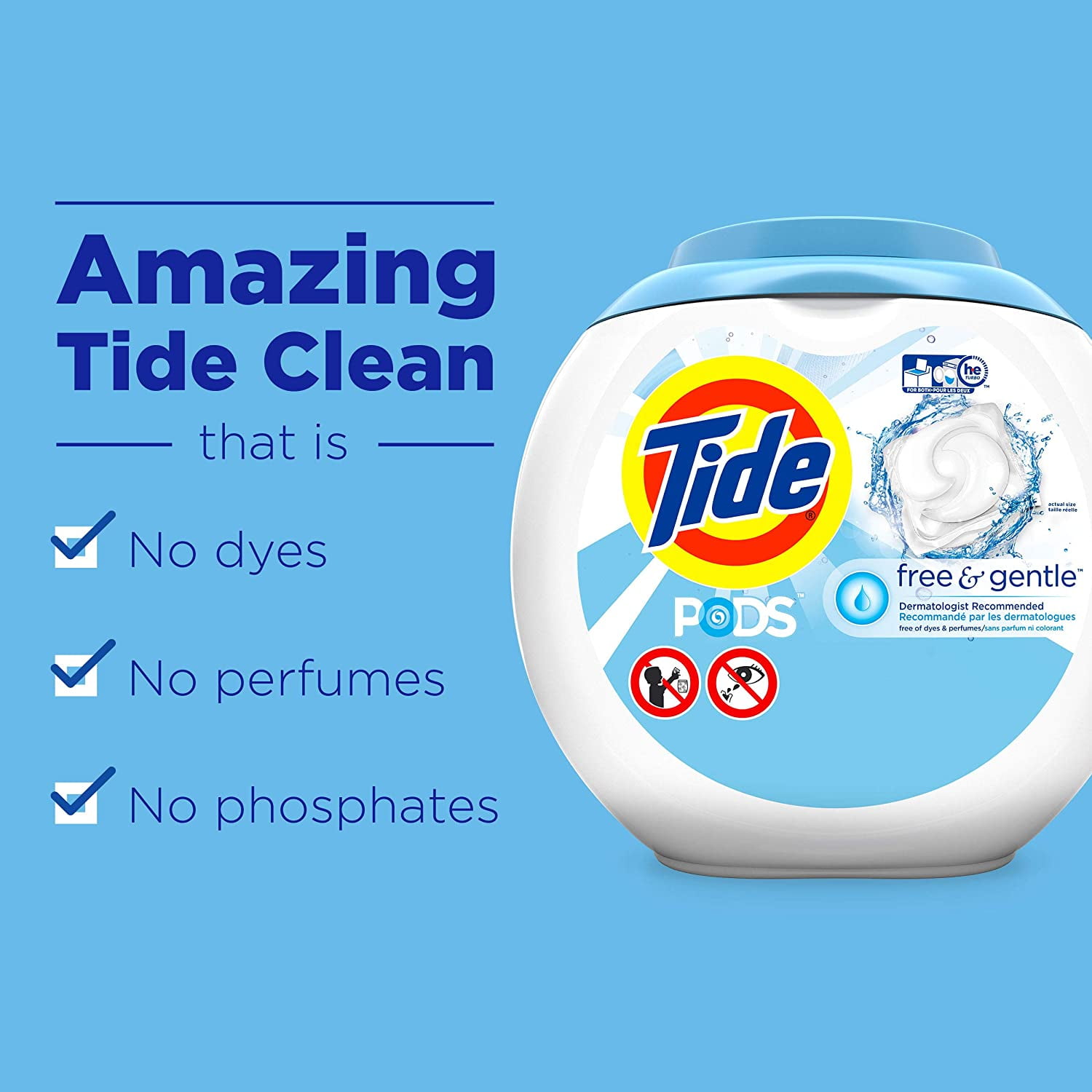 Buy Tide Free And Gentle Laundry Detergent Pods, 81 Count Online at