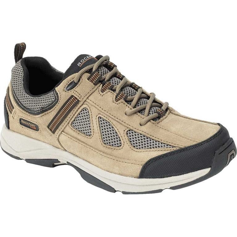 Men s Rockport Rock Cove Lace Up Taupe Suede 8 M Walmart
