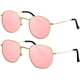 thumbnail image 4 of Gafas de sol polarizadas redondas pequeñas para mujer y hombre, gafas de sol cuadradas hexagonales Vintage, protección UV400 Adepaton CJWUS-4780, 4 of 7