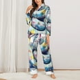 thumbnail image 2 of Sigee Watercolor Snake for Women’s Pajama Sets Long-Sleeved Pjs Sets for Women 2 piece Sleepwear-XX-Large, 2 of 7