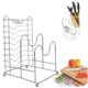 thumbnail image 5 of unbranded Organizador De Acero Inoxidable Para Cocina Soporte Para Tablas Tapas Y Utensilios Plateado, 5 of 8