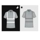 thumbnail image 3 of Camisas de Manga Corta de los Hombres Color Sólido Reflectante Ligero Transpirable Botón de la Camisa de Solapa Fácil, Girar Abajo Cuello Superior, 3 of 5