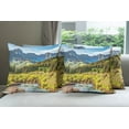 thumbnail image 6 of Ambesonne Landscape Throw Pillow Cover 4 Pack, Mountain Forest River, 20", Multicolor, 6 of 7