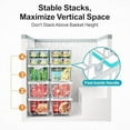 thumbnail image 6 of Freezer Organizer Bins - Fits 7 Cu.Ft Chest Freezer, 4 Pack Stackable Wire Baskets(14.7" Length), Heavy Duty Coated Deep Freezer Organizer, Rust Resistant for Frozen Food Sorting, White, 6 of 9