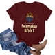 thumbnail image 1 of Puntoco Blusa de manga corta con estampado de moda para mujer, divertida camiseta de cuello redondo, 1 of 3