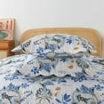 thumbnail image 6 of WannaToo Queen Size Quilt Comforter Cotton Bedding Set With Shams, Blue Flower, 6 of 7