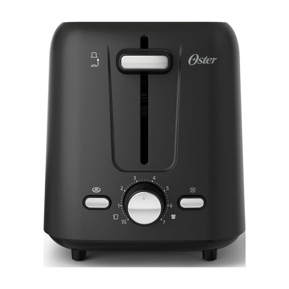 Oster 2-Slice Toaster with Custom Bagel Setting and Extra-Wide Slots, Black