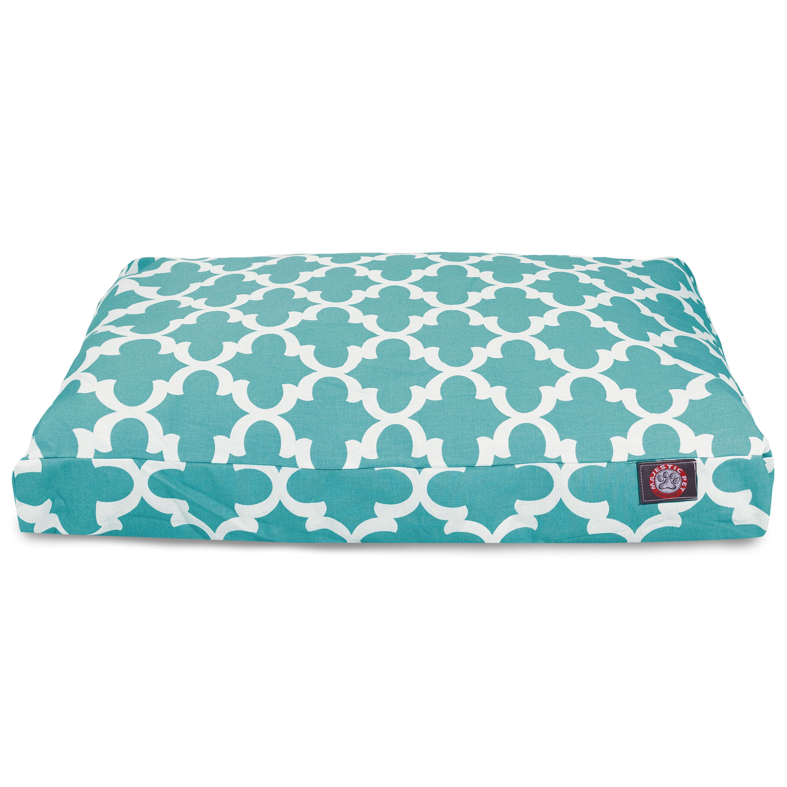 Majestic Pet | Trellis Rectangle Pet Bed For Dogs, Removable Cover, Teal, Small