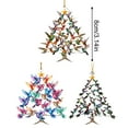 thumbnail image 2 of ZTTD 1Pc Hummingbird Christmas Ornament, 2025 New Colorful Stacked Hummingbird Christmas Tree Ornaments, Hanging Charm for Car Rear View Mirror, Winter Hummingbirds Home Decor, 2 of 6
