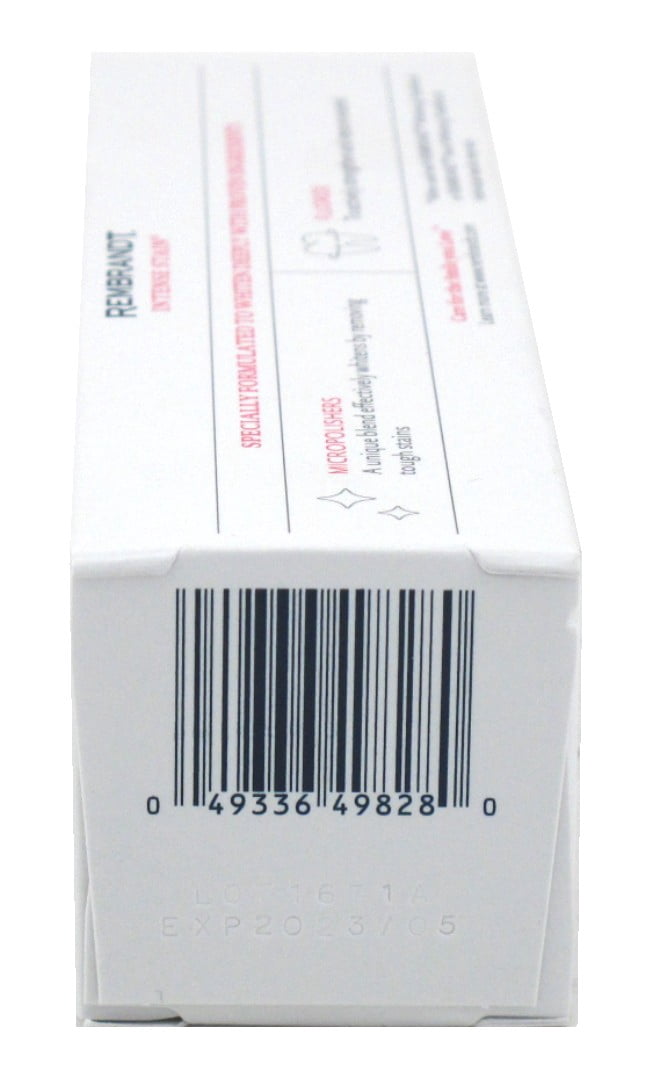 Rembrandt Toothpaste Whitening Intense Stain Mint 3.5oz (Pack of 3)
