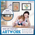 thumbnail image 2 of KOTNYX LED Light Kids Artwork Frame - Front Opening Kids Art Display Picture Frame, Holds 100 Pictures, MDF & Shatter-Resistant Glass, Standing Frame/Wall Hanging,13.3x10, Mat 11.6x8.3 - Black, 2 of 8