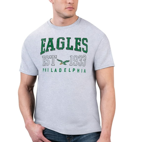 Men's Starter  Gray Philadelphia Eagles Retro Team Graphic T-Shirt