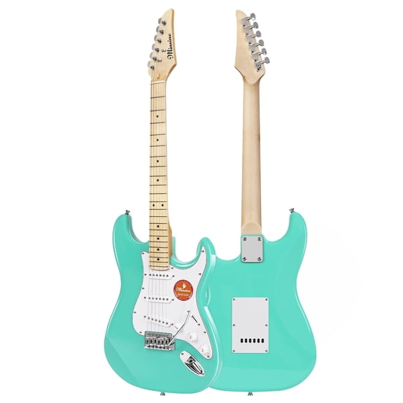 39 Inch Electric Guitar, Full Size Solid Body S-S-S Pickups 6 Strings Beginner Guitar Kit With Gig Bag, Strap, Tremolo Arm, Cable & Picks MS100