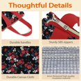 thumbnail image 4 of Pioneer Flower Floral Print Pattern Insulated Lunch Bag for Women & Adults,Large Portable Soft Cooler Lunch Bag,Thermal Food Storage Tote with Pearl Cotton,8.66L,8.75x5.75x9.5 Inch, 4 of 6