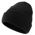 thumbnail image 3 of Beanie for Men, Beanie Hat Knit Ski Cap Fisherman Beanie for Men, Home Prefer Mens Winter Hats, Winter Hats Thick Knit Cuff Beanie Cap, Black, 3 of 7