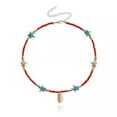 thumbnail image 6 of HOOUN Fashion Women Jewelry Necklace Starfish Shell Beach Ocean Summer Choker 1385-1, 6 of 9