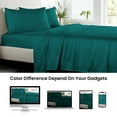 thumbnail image 3 of SGI Bedding Microfiber Made Bed Sheet Set - California King Size Sheets Microfiber Sheets Soft, Durable Sheets 15" Deep Teal, 3 of 7