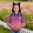 thumbnail image 2 of XXWXYD Girls Cat Ear Hoodie Kids Cute Fashion Fleece Hooded Sweatshirt with Pocket Casual Trendy Oversized Long Sleeve Jacket Cute Toddler Girl Hooded Sweatshirt, 2 of 4